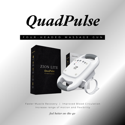 Zion QuadPulse Four-Headed Massage Gun