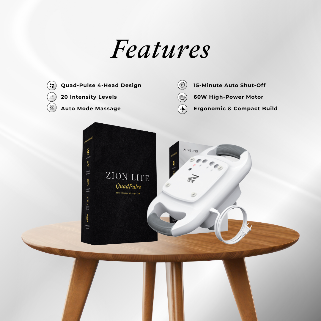 Zion QuadPulse Four-Headed Massage Gun